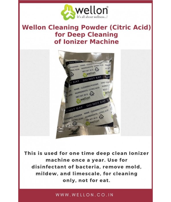 Wellon Cleaning Powder (Citric Acid) for Deep Cleaning of Ionizer Machine